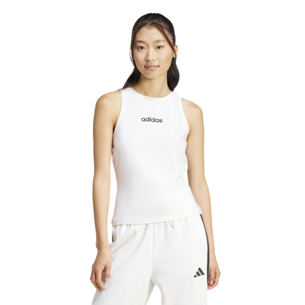 Adidas Canotta Linear Logo - White