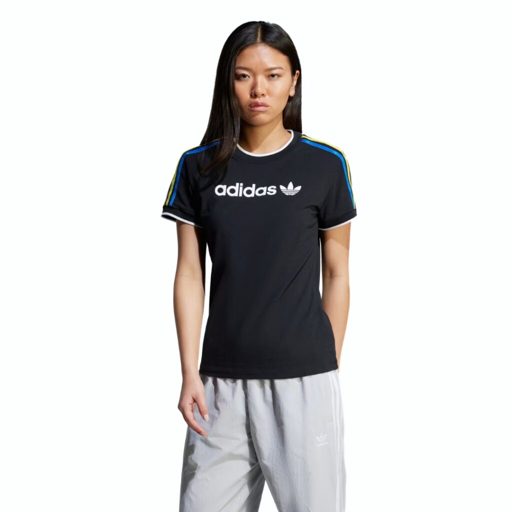 Adidas T-Shirt Linear Logo 3-Stripes - Black