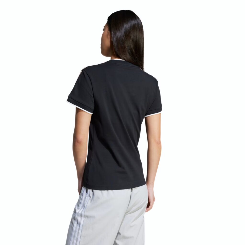 Adidas T-Shirt Linear Logo 3-Stripes - Black - immagine 4