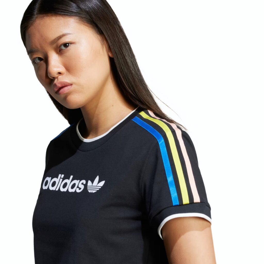 Adidas T-Shirt Linear Logo 3-Stripes - Black - immagine 2