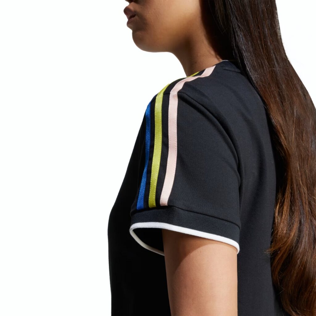 Adidas T-Shirt Linear Logo 3-Stripes - Black - immagine 5