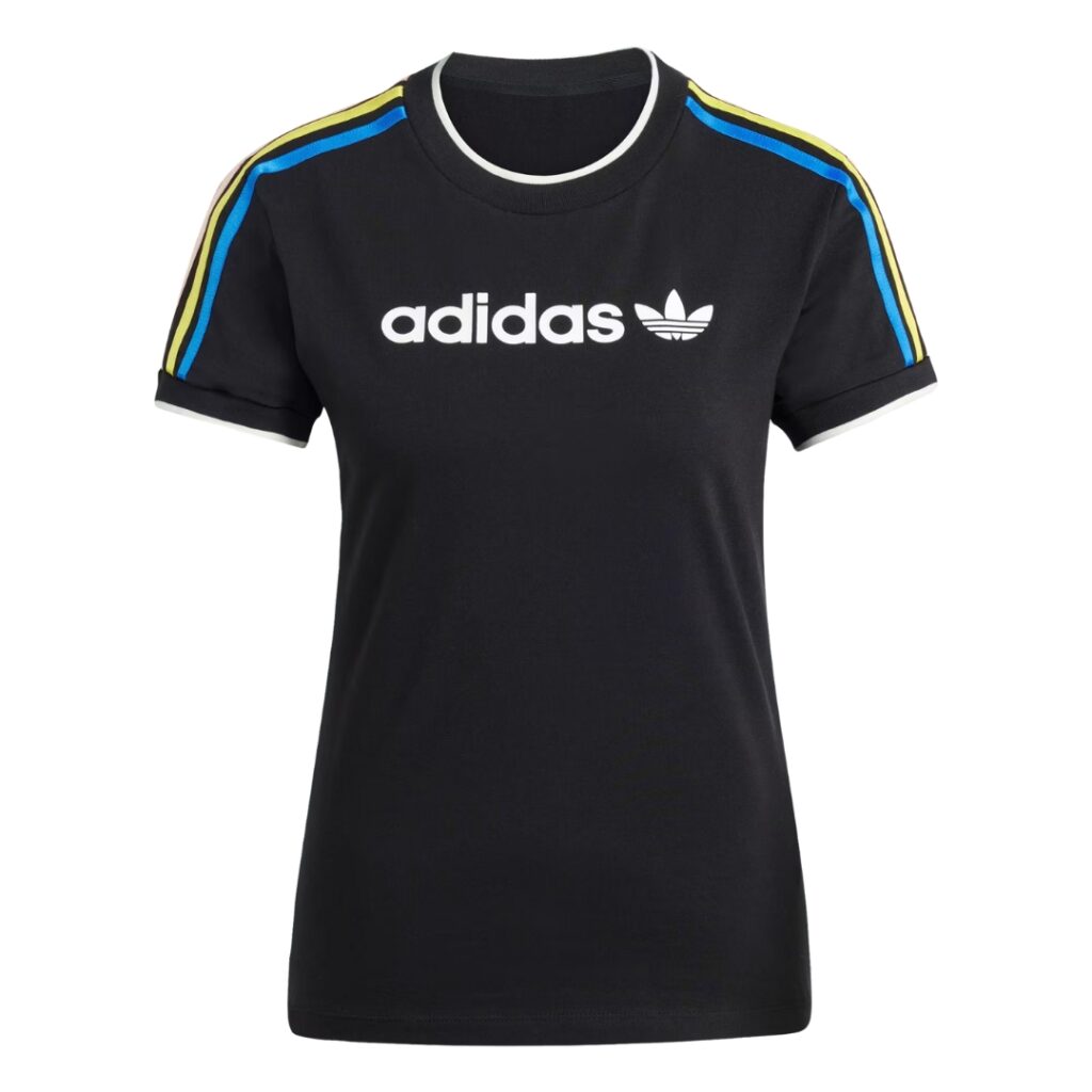 Adidas T-Shirt Linear Logo 3-Stripes - Black - immagine 6
