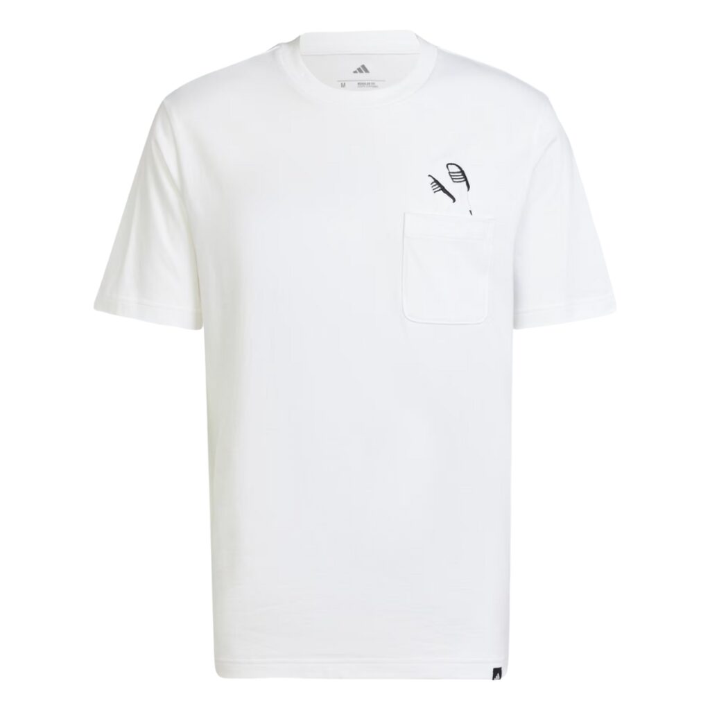 Adidas T-Shirt Lounge Slides Graphic Pocket - White - immagine 6