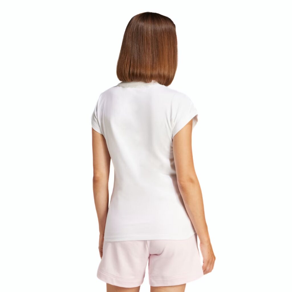Adidas T-shirt Essentials Linear - White/Black - immagine 4