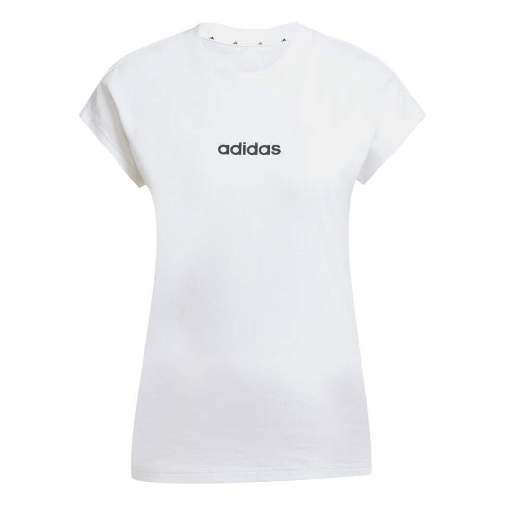 Adidas T-shirt Essentials Linear - White/Black - immagine 5