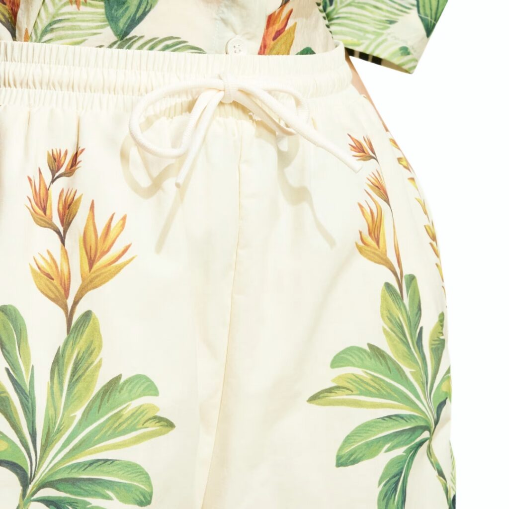 Adidas x Farm Rio Shorts Premium - Cream White/Bold Gold/Semi Flash Green - immagine 5