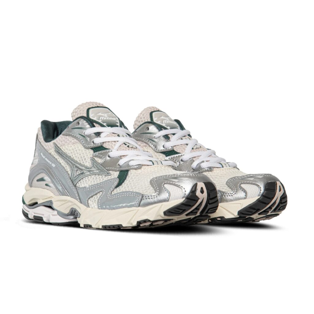 Mizuno Wave Rider 10 - Snow White/Slate/Bistro Green - immagine 2