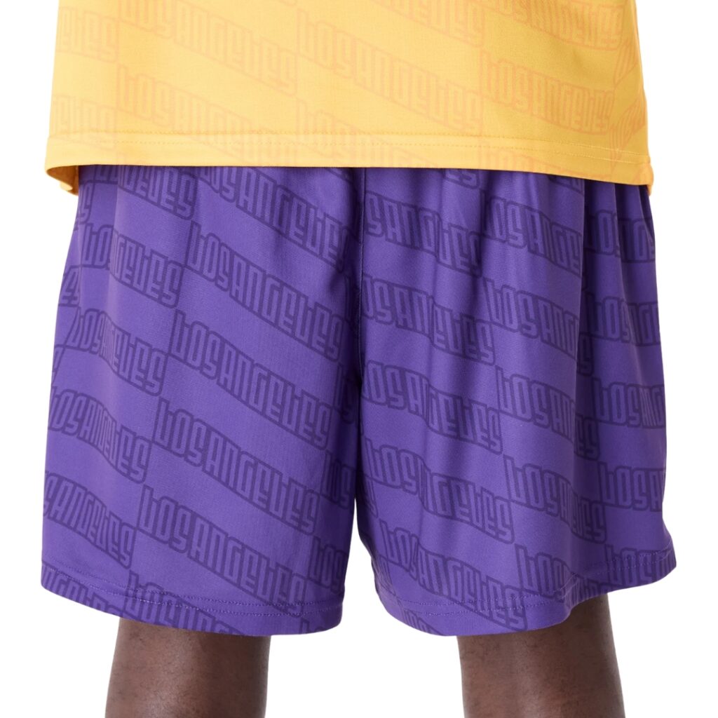 New Era Shorts LA Lakers NBA All Over Print Graphic - Viola - immagine 4