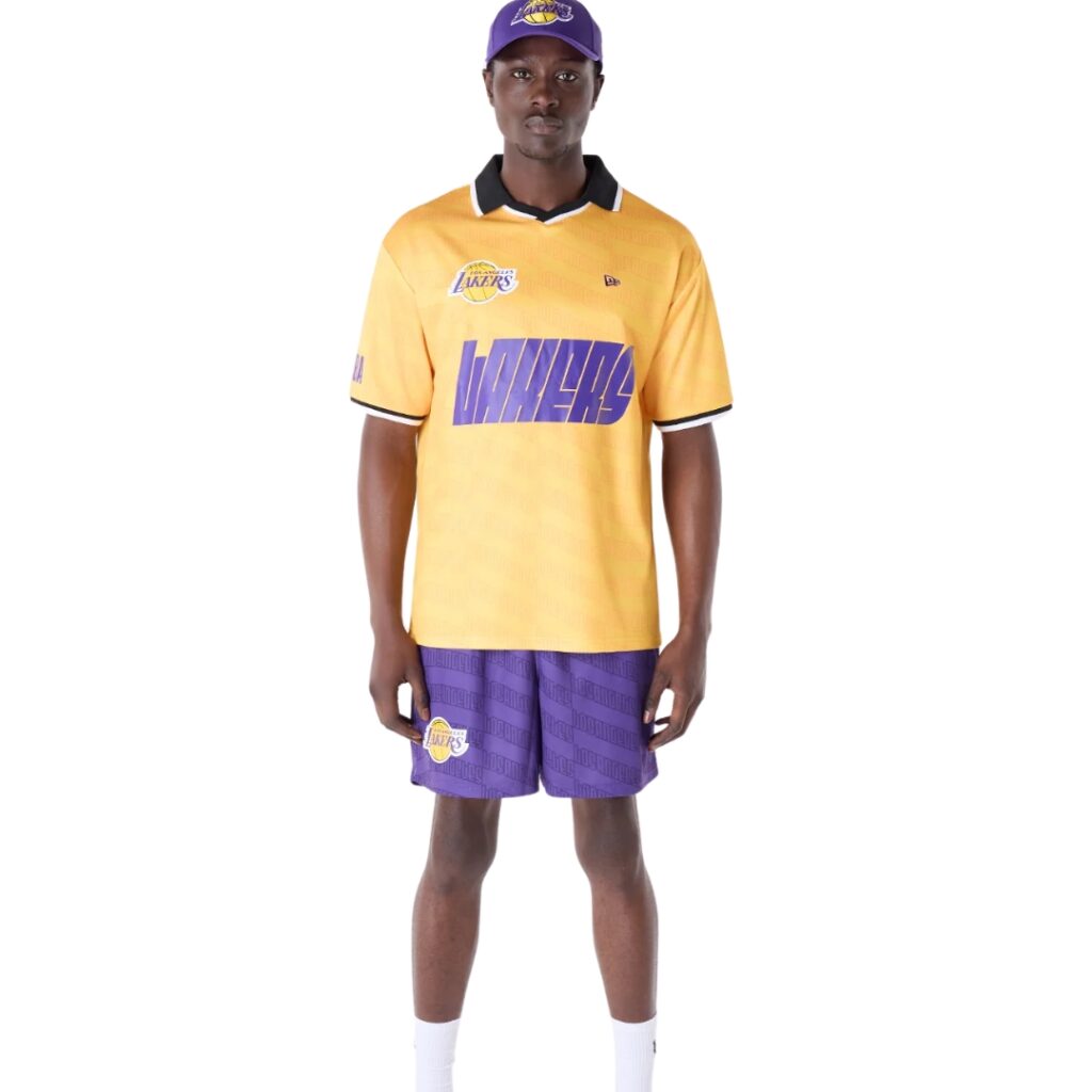 New Era Shorts LA Lakers NBA All Over Print Graphic - Viola - immagine 2