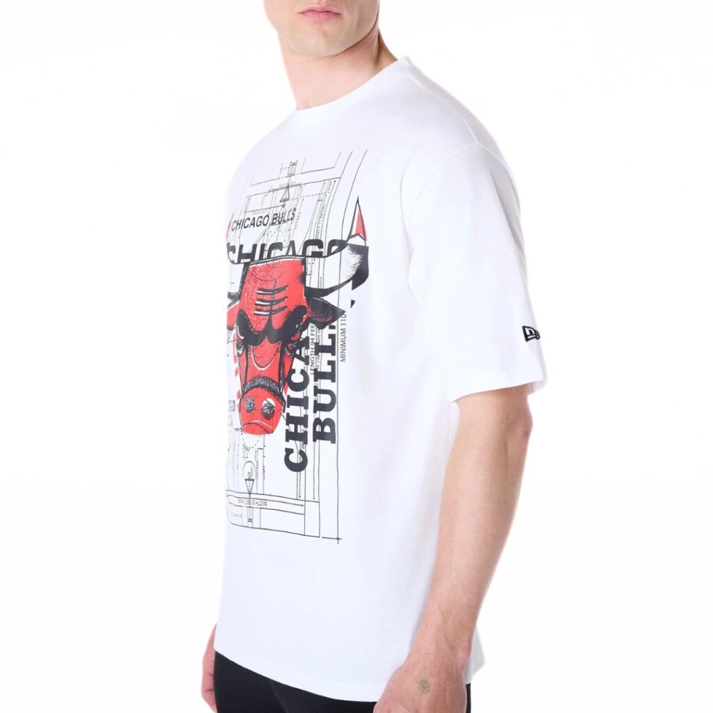 New Era T-Shirt Chicago Bulls NBA Graphic - Bianca - immagine 2