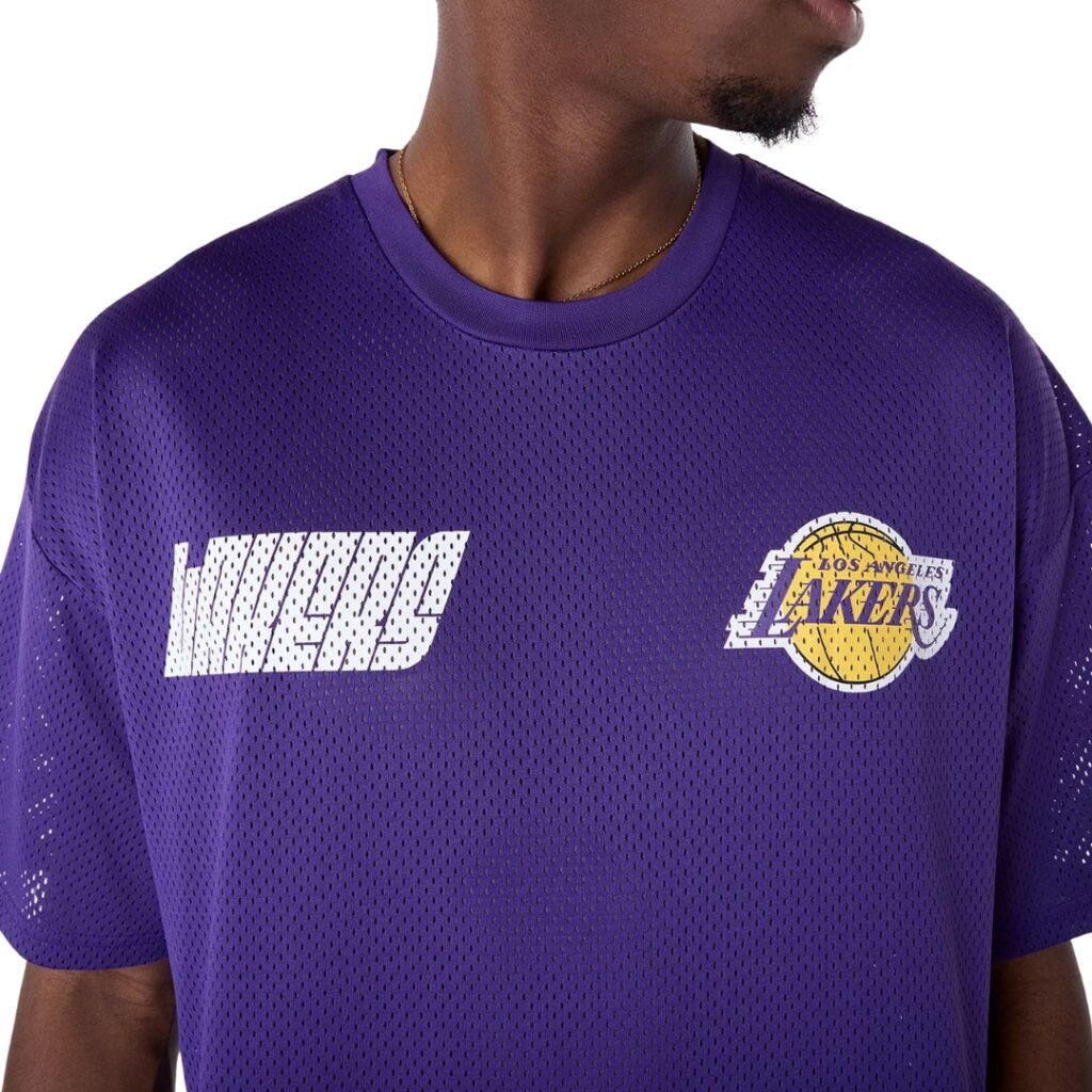 New Era T-Shirt LA Lakers Graphic Mesh - Purple - immagine 2