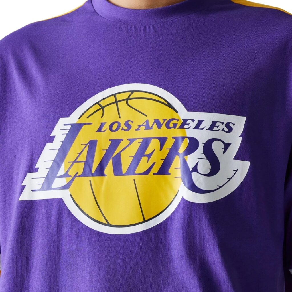 New Era T-Shirt LA Lakers NBA Panel - Viola - immagine 3