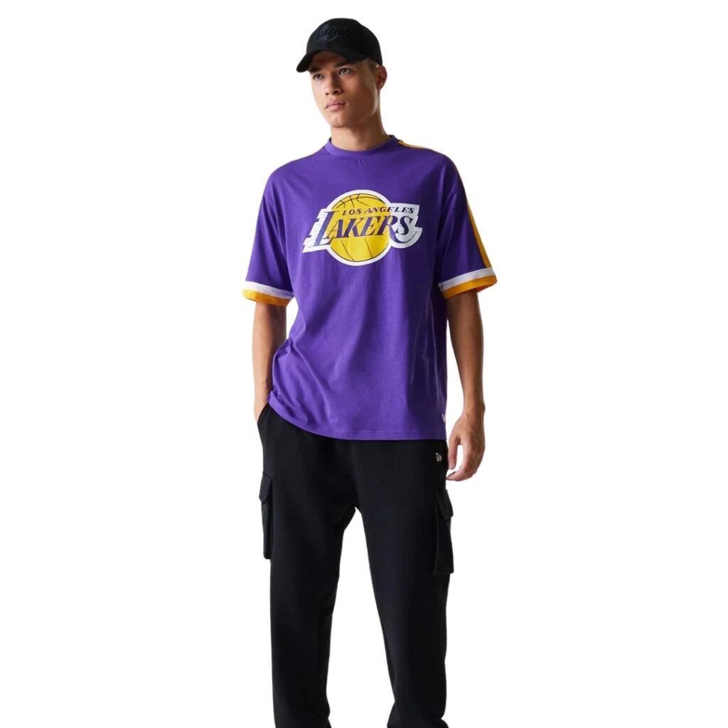 New Era T-Shirt LA Lakers NBA Panel - Viola - immagine 2
