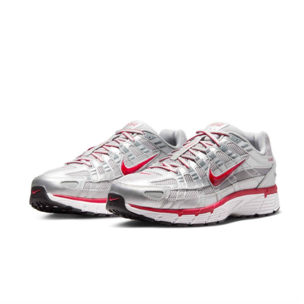Nike P-6000 - Metallic Silver/Flat Silver/Cool Grey/Gym Red