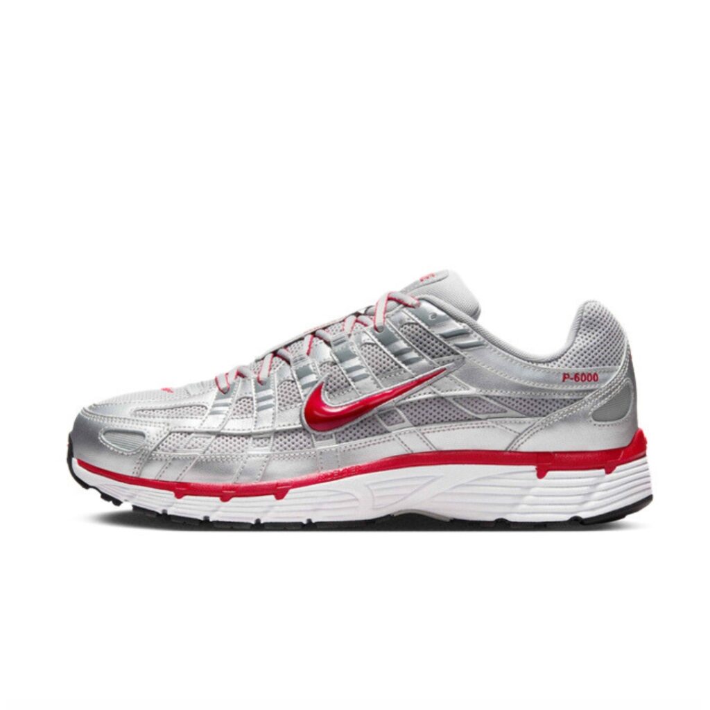 Nike P-6000 - Metallic Silver/Flat Silver/Cool Grey/Gym Red - immagine 2