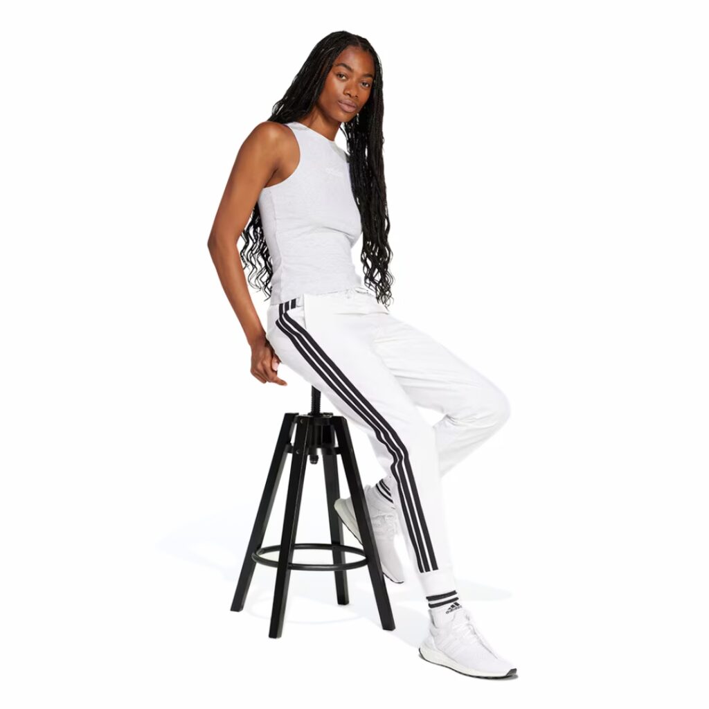 Adidas Pantaloni Essentials 3-Stripes - White/Black - immagine 3