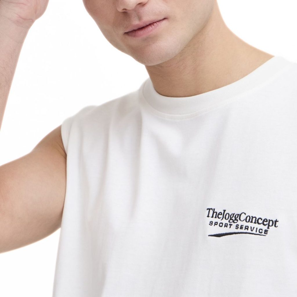 TheJoggConcept JCMSAMI Sleeveless T-Shirt - Off White - immagine 3