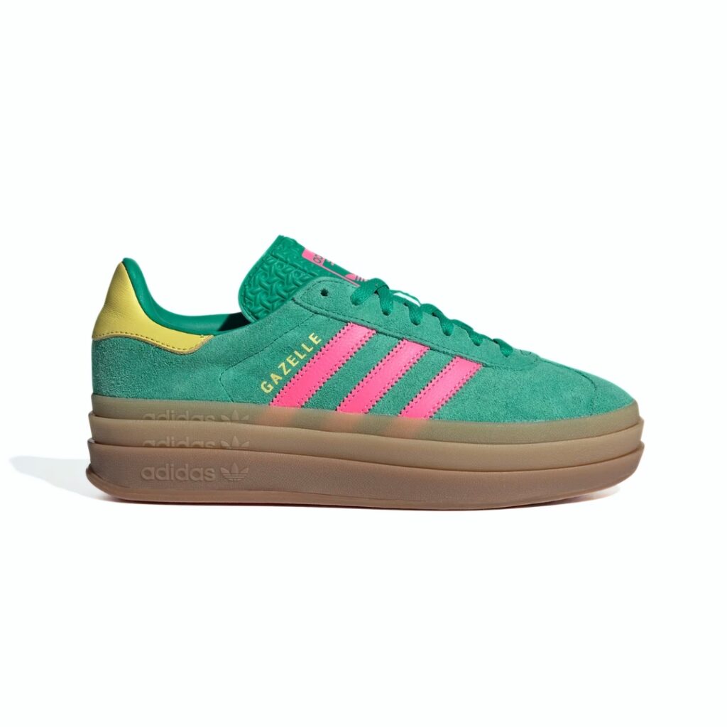 Adidas Gazelle Bold W - Court Green/Lucid Pink/Pure Sulfur