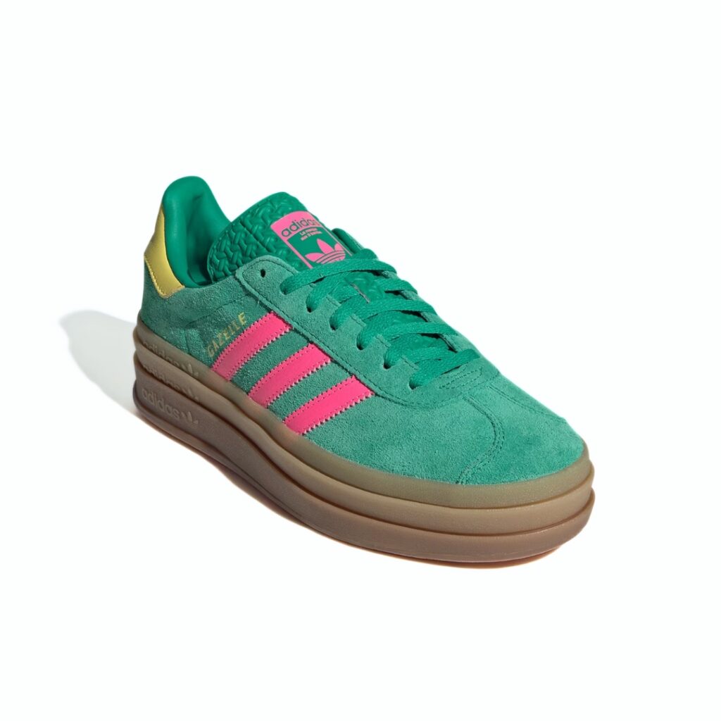 Adidas Gazelle Bold W - Court Green/Lucid Pink/Pure Sulfur - immagine 3