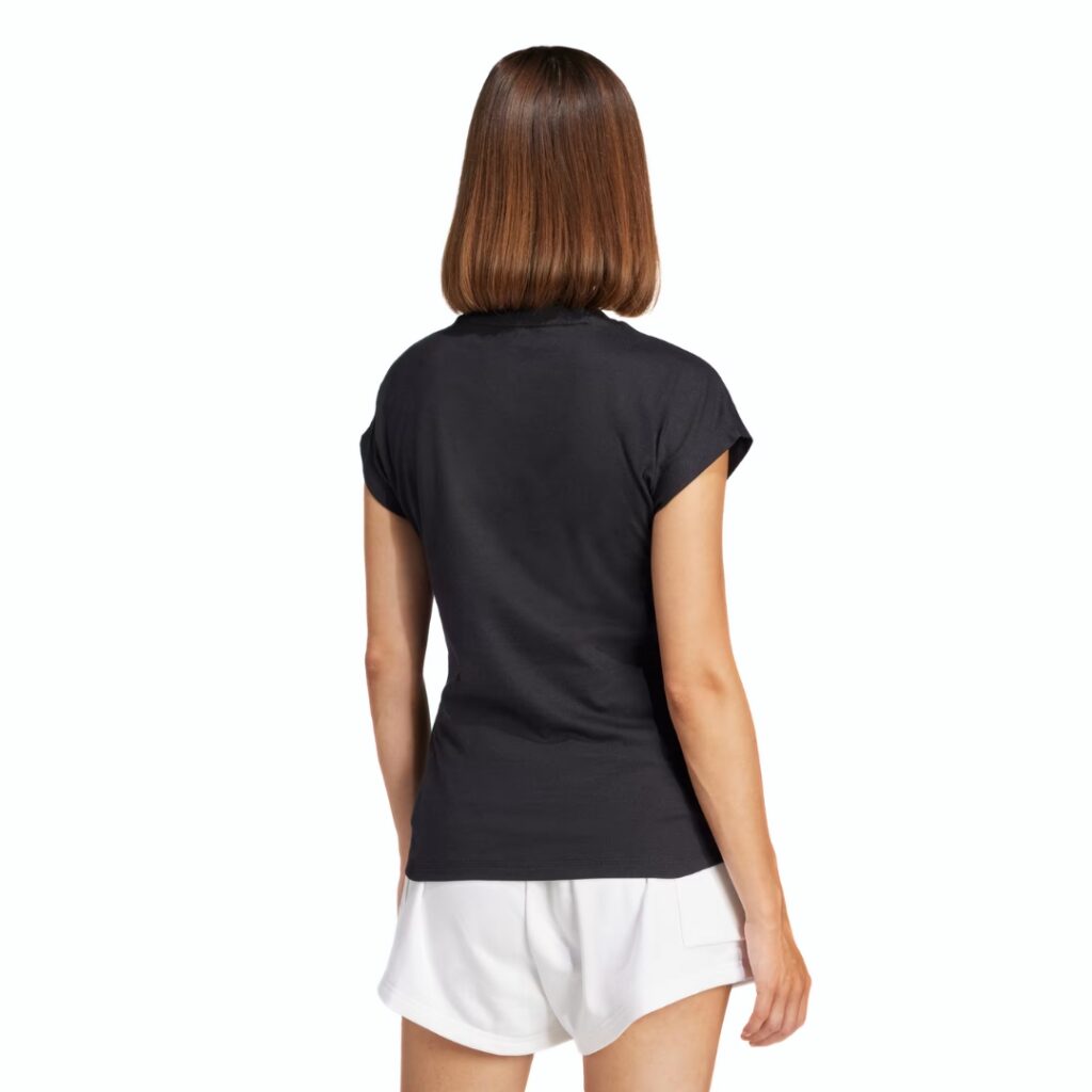 Adidas T-shirt Essentials Linear - Black/White - immagine 5