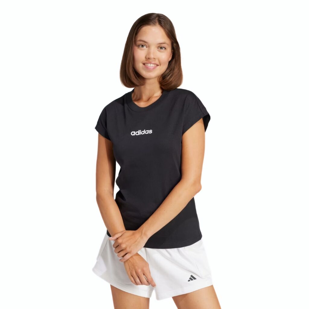 Adidas T-shirt Essentials Linear - Black/White