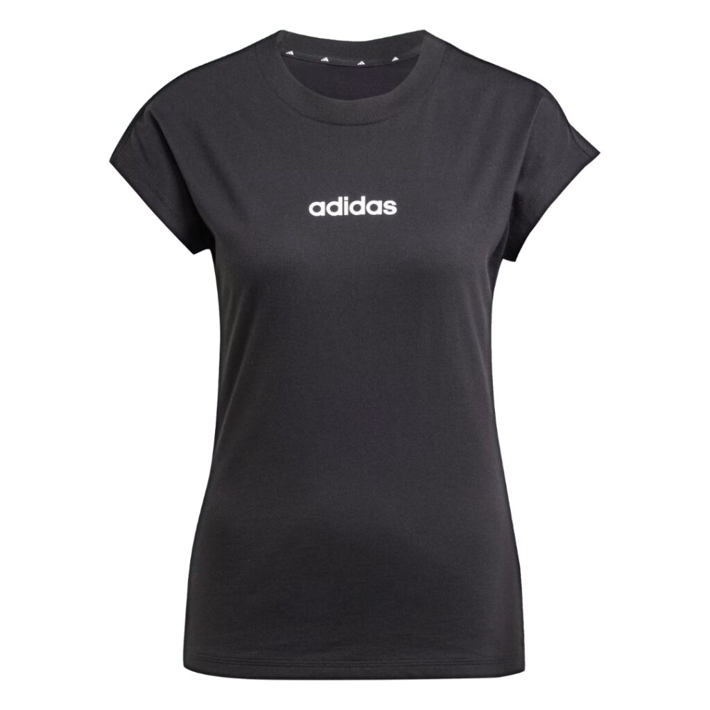 Adidas T-shirt Essentials Linear - Black/White - immagine 6