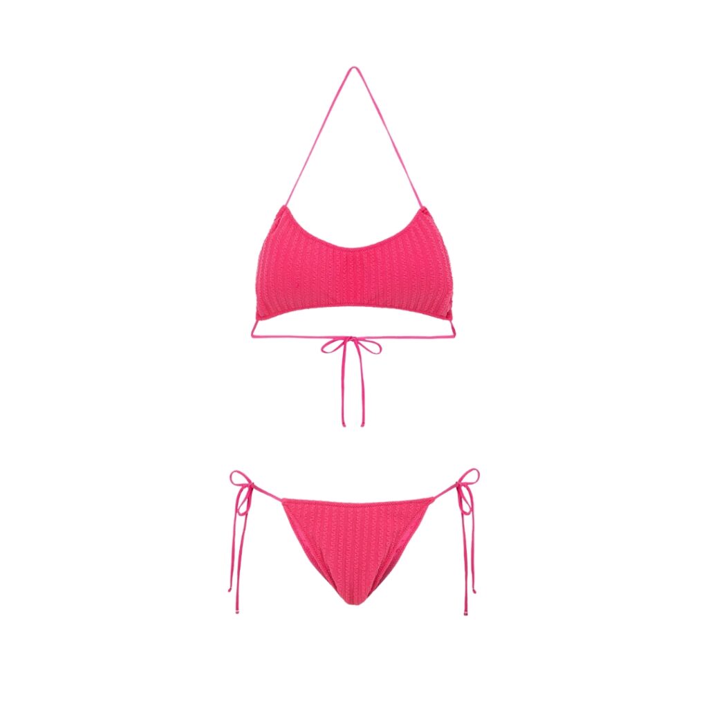 F**K Bikini Donna Fascia con Slip Regolabile - Fuchsia - immagine 4