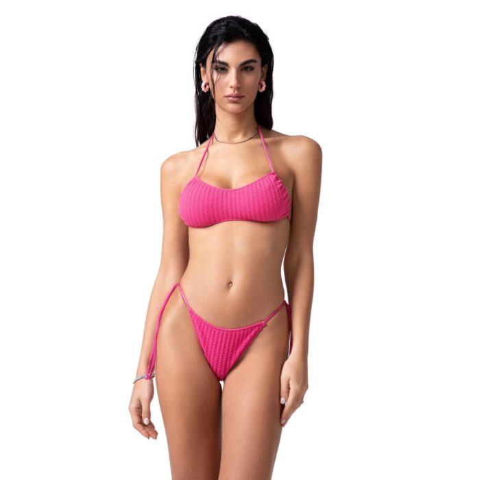 F**K Bikini Donna Fascia con Slip Regolabile - Fuchsia