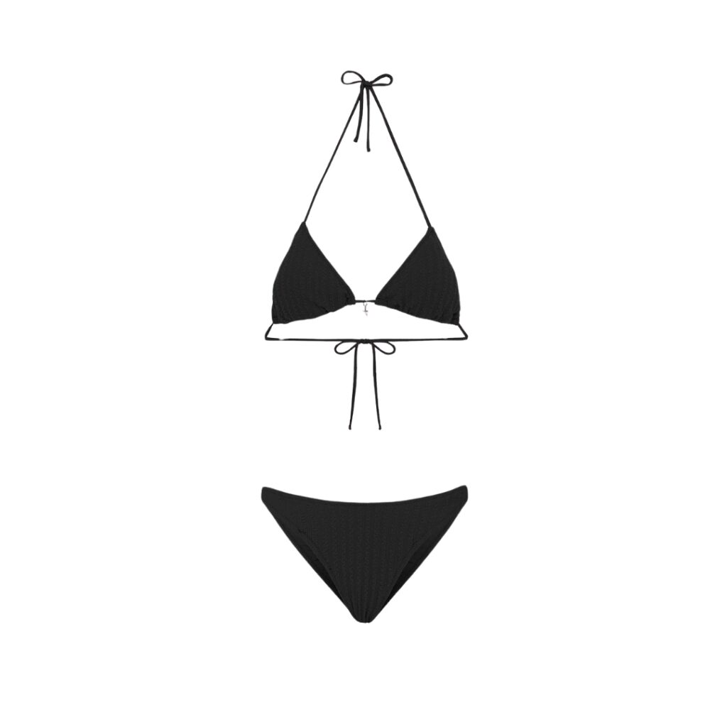 F**K Bikini Donna Triangolo con Slip Americano Fisso - Black - immagine 4