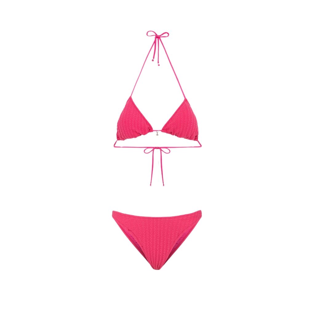 F**K Bikini Donna Triangolo con Slip Americano Fisso - Fuchsia - immagine 4