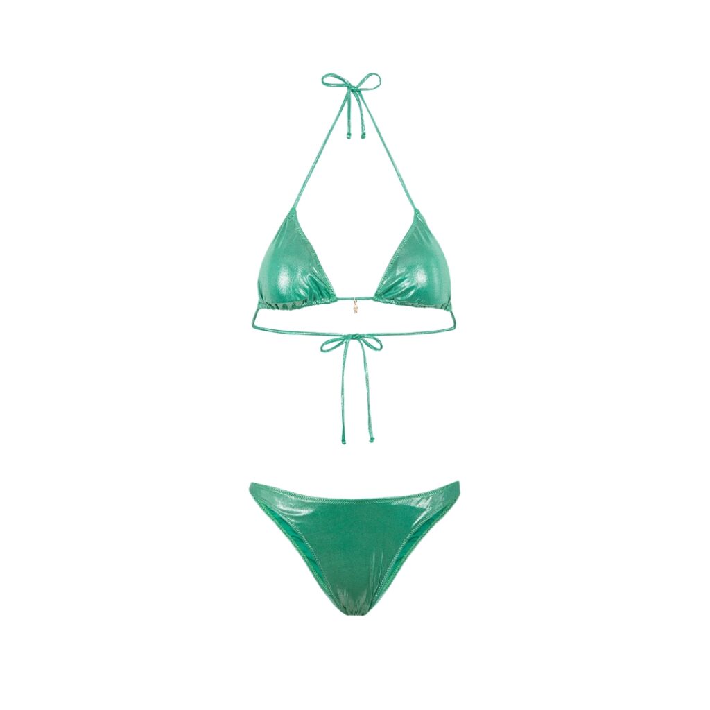 F**K  Bikini Donna Triangolo con Slip Americano Fisso - Green - immagine 4