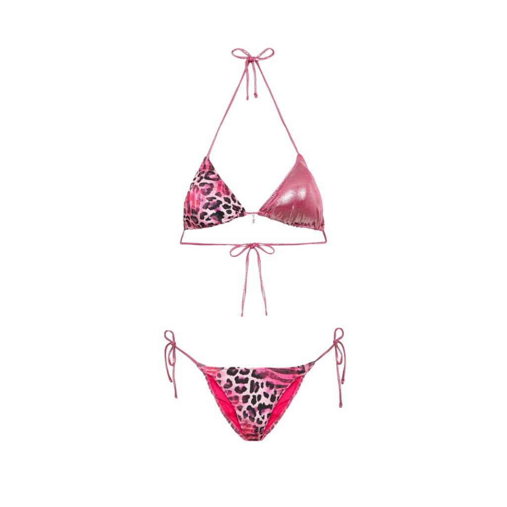 F**K Bikini Donna Triangolo con Slip Regolabile Fantasia - Fuchsia - immagine 4