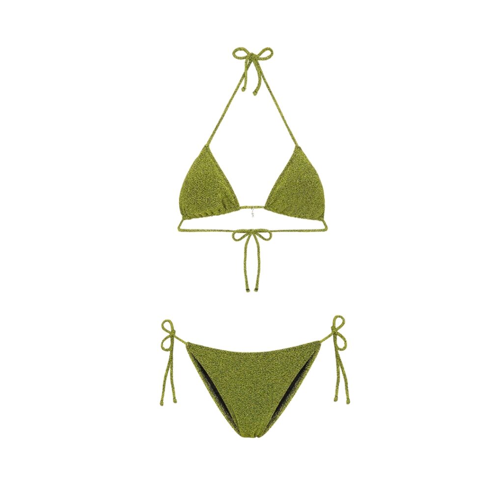 F**K Bikini Donna Triangolo con Slip Regolabile - Green - immagine 4