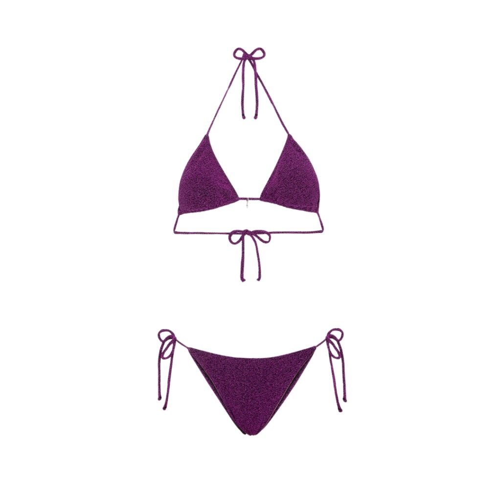 F**K Bikini Donna Triangolo con Slip Regolabile - Purple - immagine 4