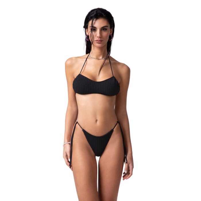 F**KBikini Donna Fascia con Slip Regolabile - Black