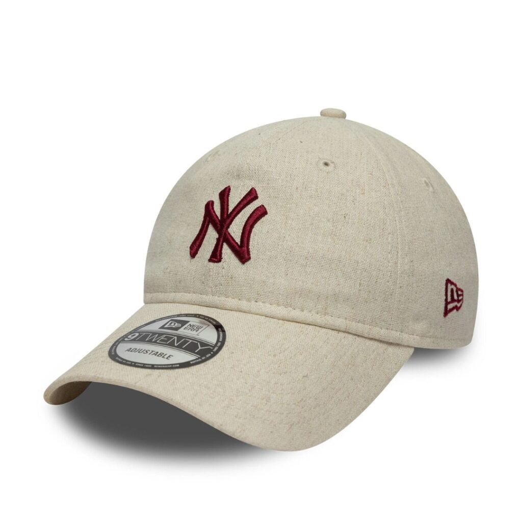 New Era Cappello New York Yankees Linen - Beige/Bordeaux