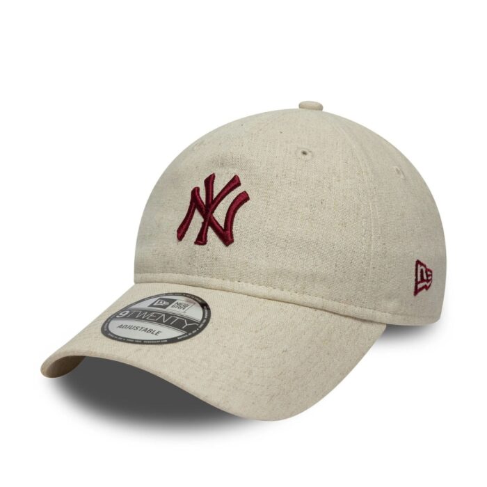 New Era Cappello New York Yankees Linen - Beige/Bordeaux