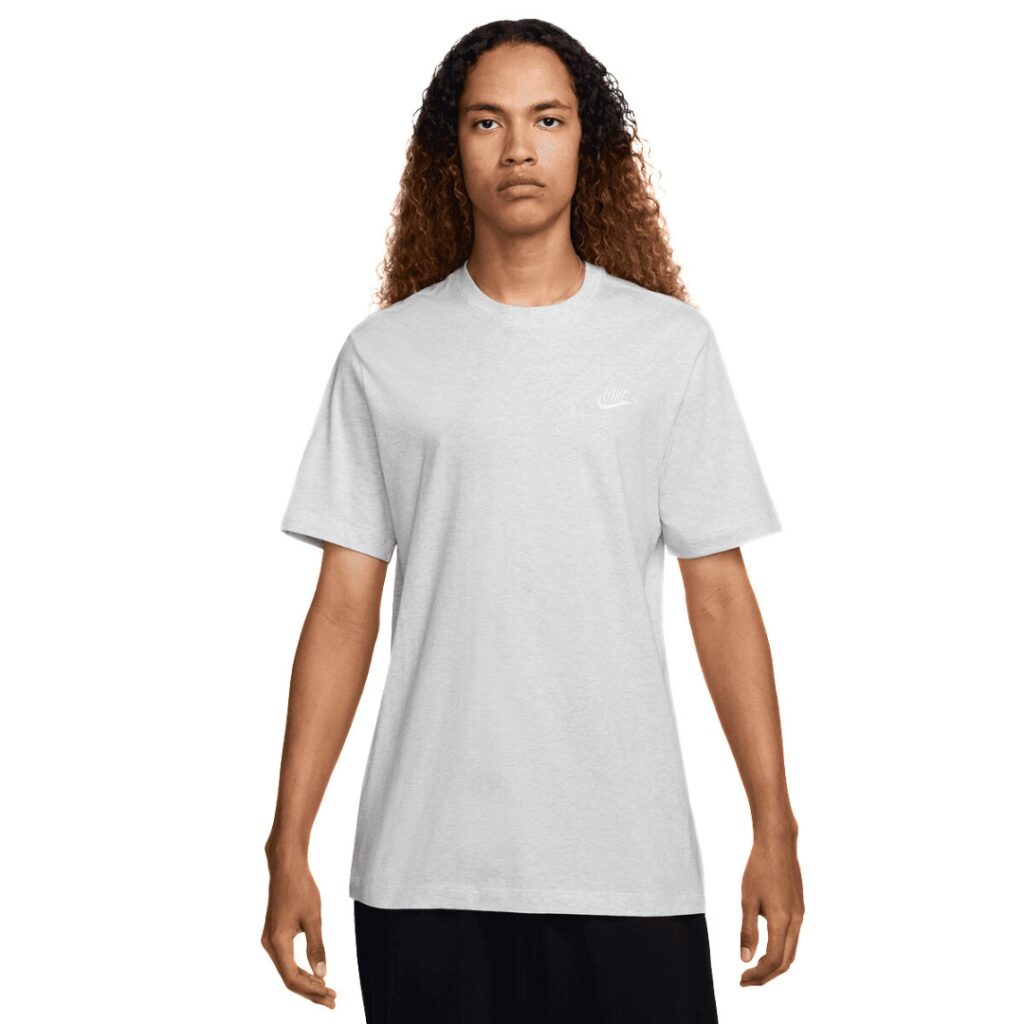 Nike Sportswear Club T-Shirt - Birch Heather/White