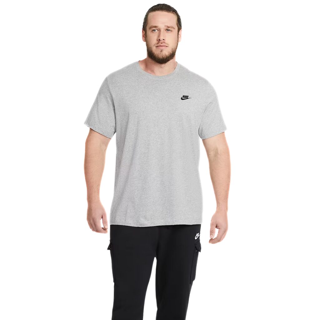 Nike Sportswear Club T-Shirt - Dark Grey Heather/Black - immagine 3
