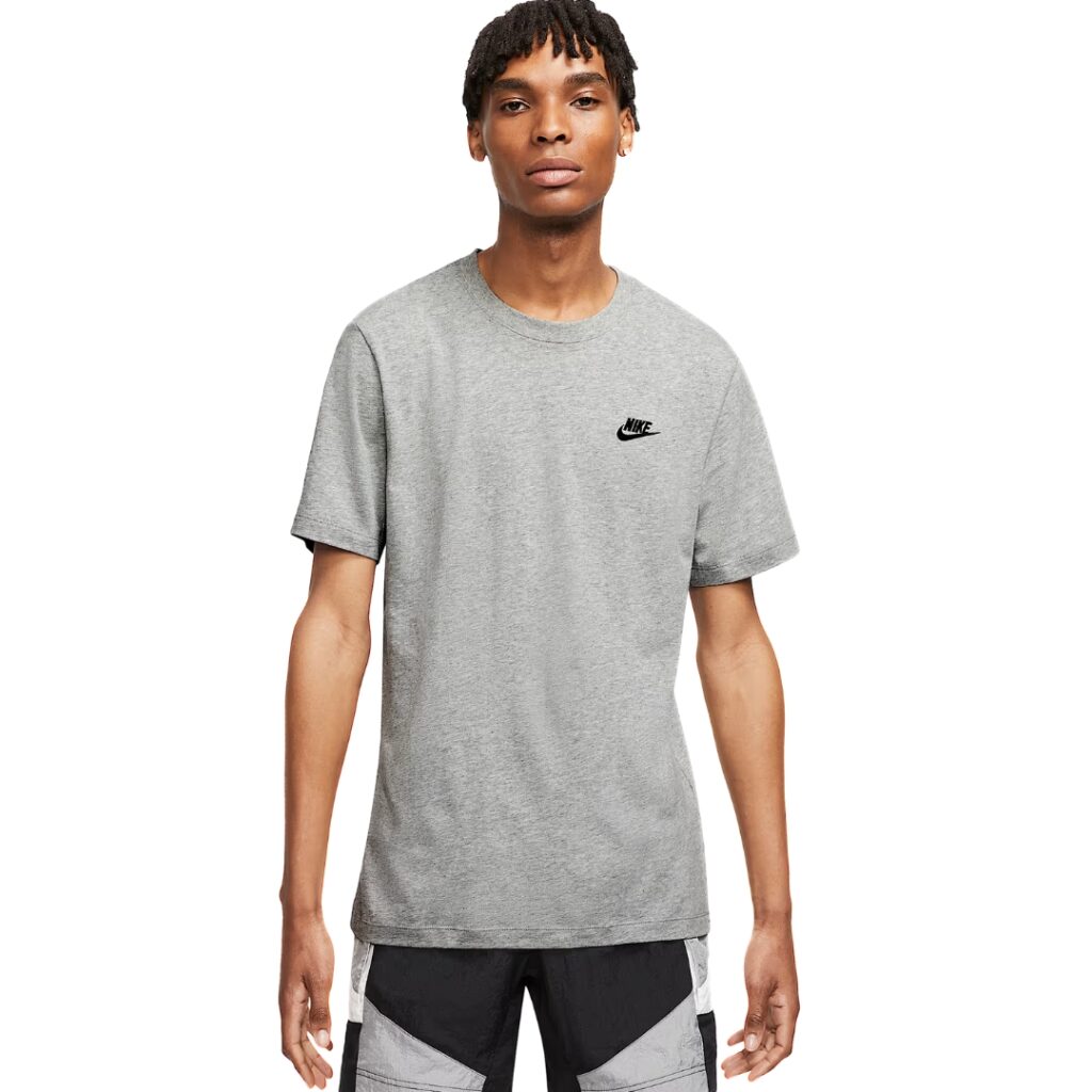 Nike Sportswear Club T-Shirt - Dark Grey Heather/Black