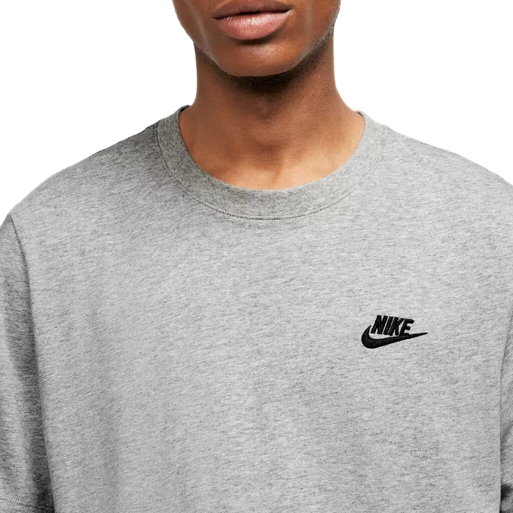 Nike Sportswear Club T-Shirt - Dark Grey Heather/Black - immagine 2