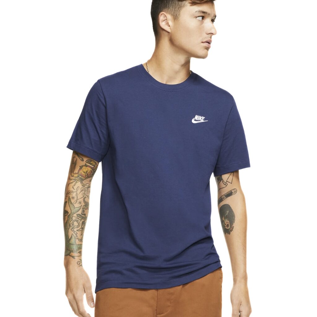 Nike Sportswear Club T-Shirt - Midnight Navy/White