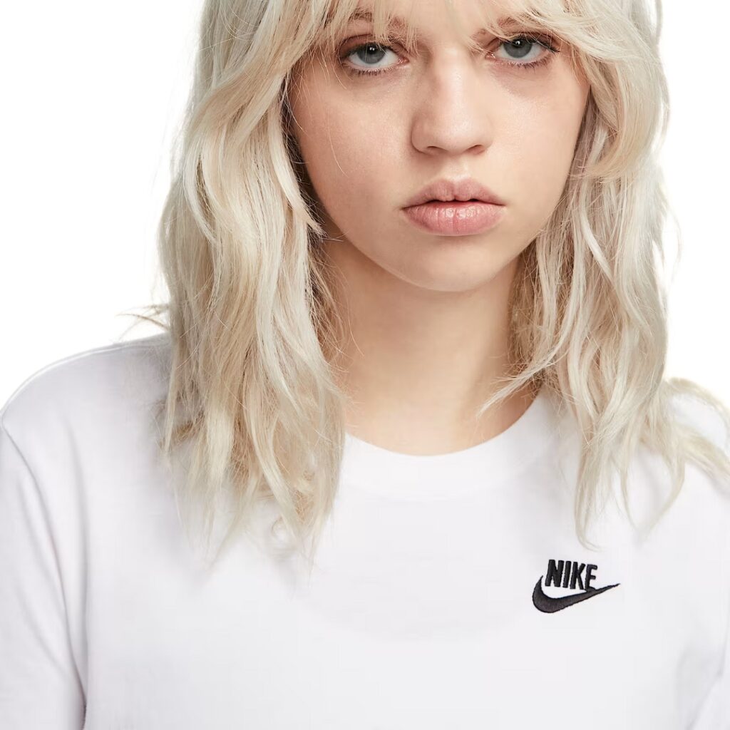 Nike Sportswear Club T-shirt - White/Black - immagine 4