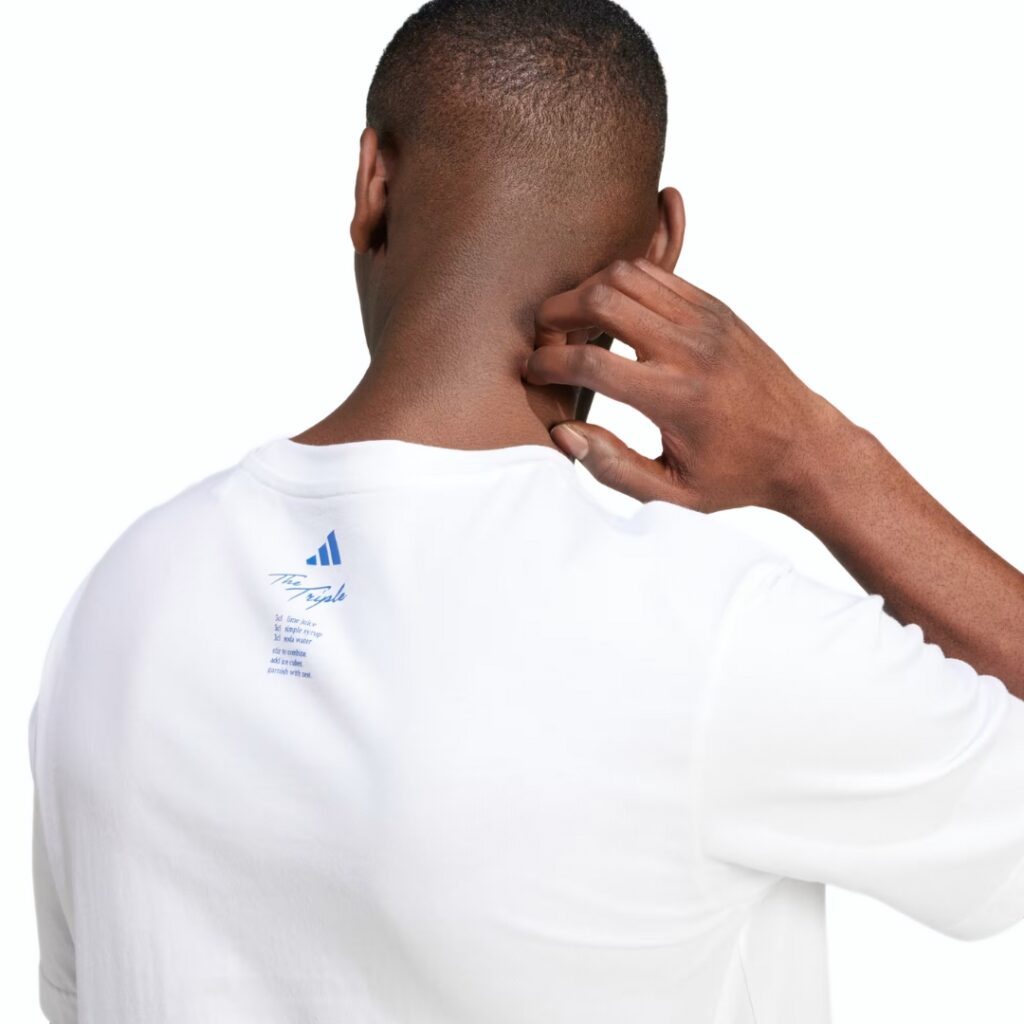 Adidas T-Shirt Grafica Lounge Drink - White - immagine 5