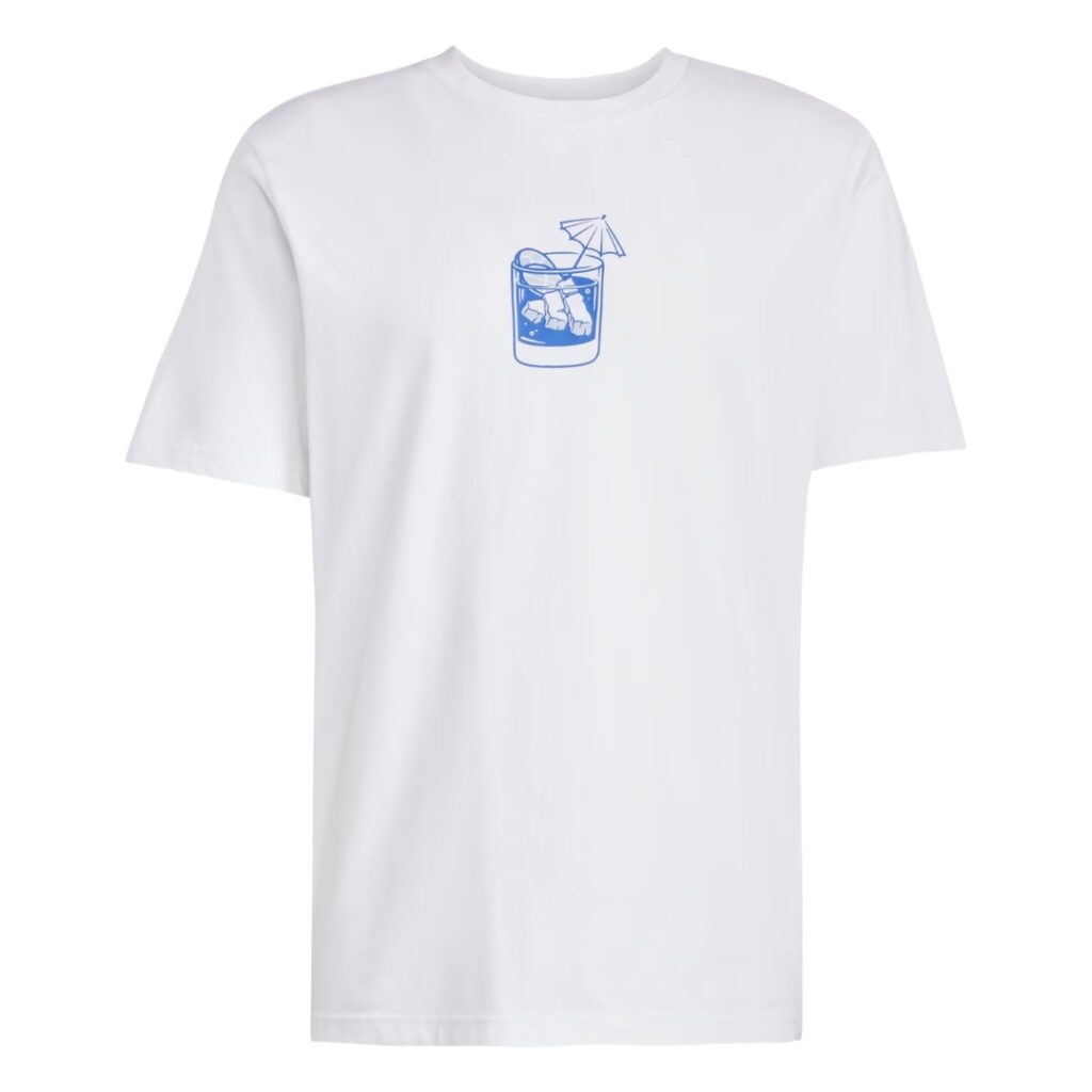 Adidas T-Shirt Grafica Lounge Drink - White - immagine 6