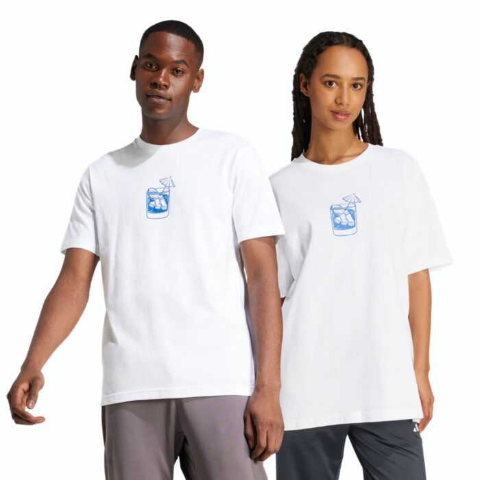 Adidas T-Shirt Grafica Lounge Drink - White