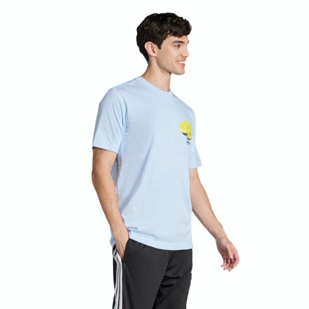 Adidas T-Shirt Grafica Lounge Still Life Lemons - Glow Blue - immagine 4