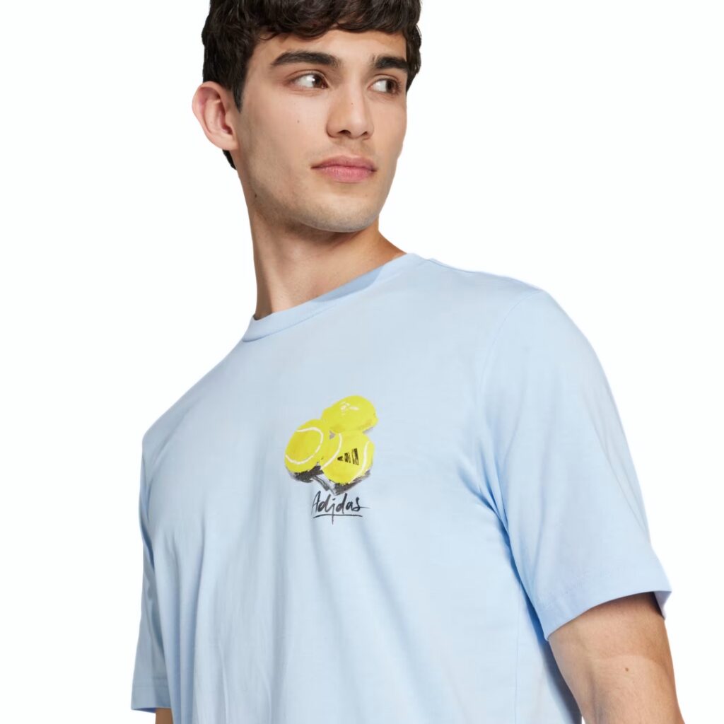 Adidas T-Shirt Grafica Lounge Still Life Lemons - Glow Blue - immagine 2