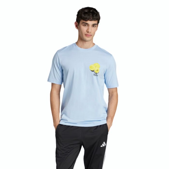 Adidas T-Shirt Grafica Lounge Still Life Lemons - Glow Blue