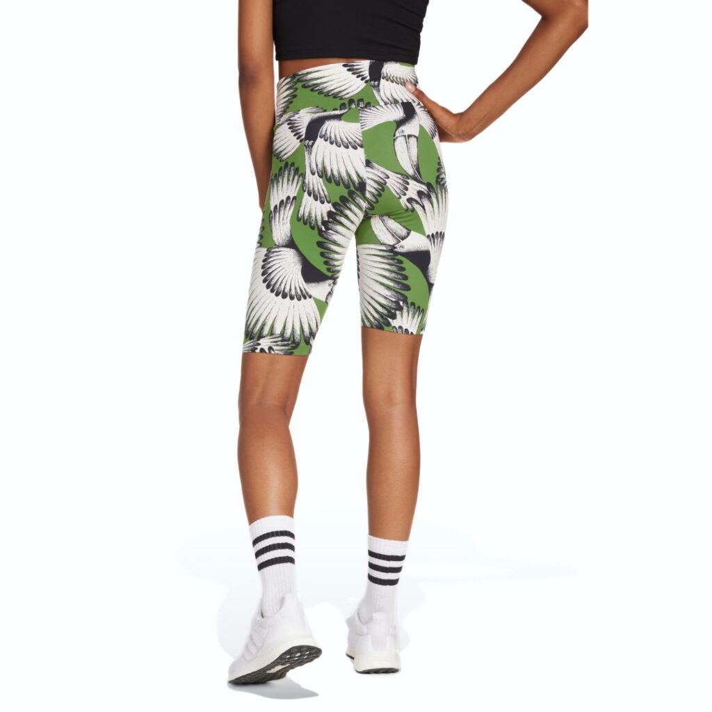 Adidas x Farm Rio Bike Short - Cream White/Crew Green/Black - immagine 4